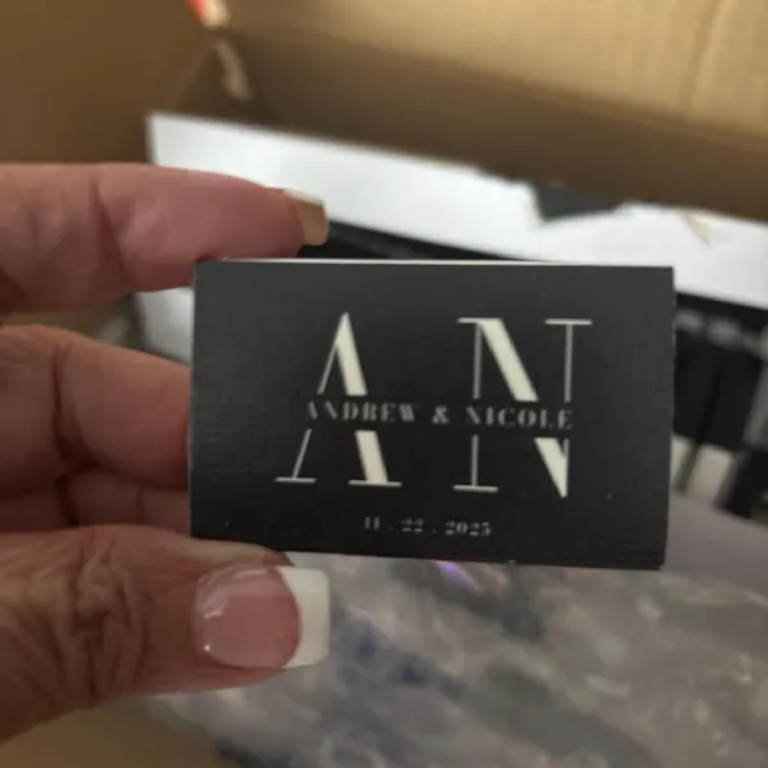 Wedding Supply Wholesale - Großhandel Goldfolie Personalisierte Hochzeits-Streichholzschachteln Die perfekten