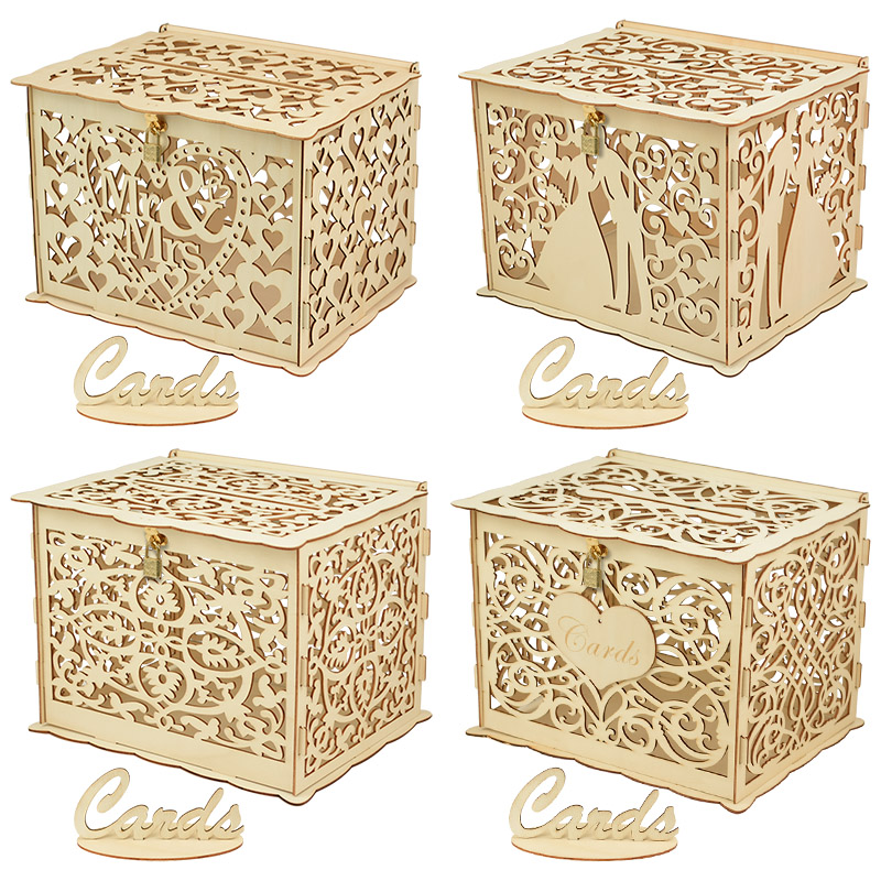 Wedding Card Box - 30X24X21cm DIY Hochzeit Geschenk Karte Box