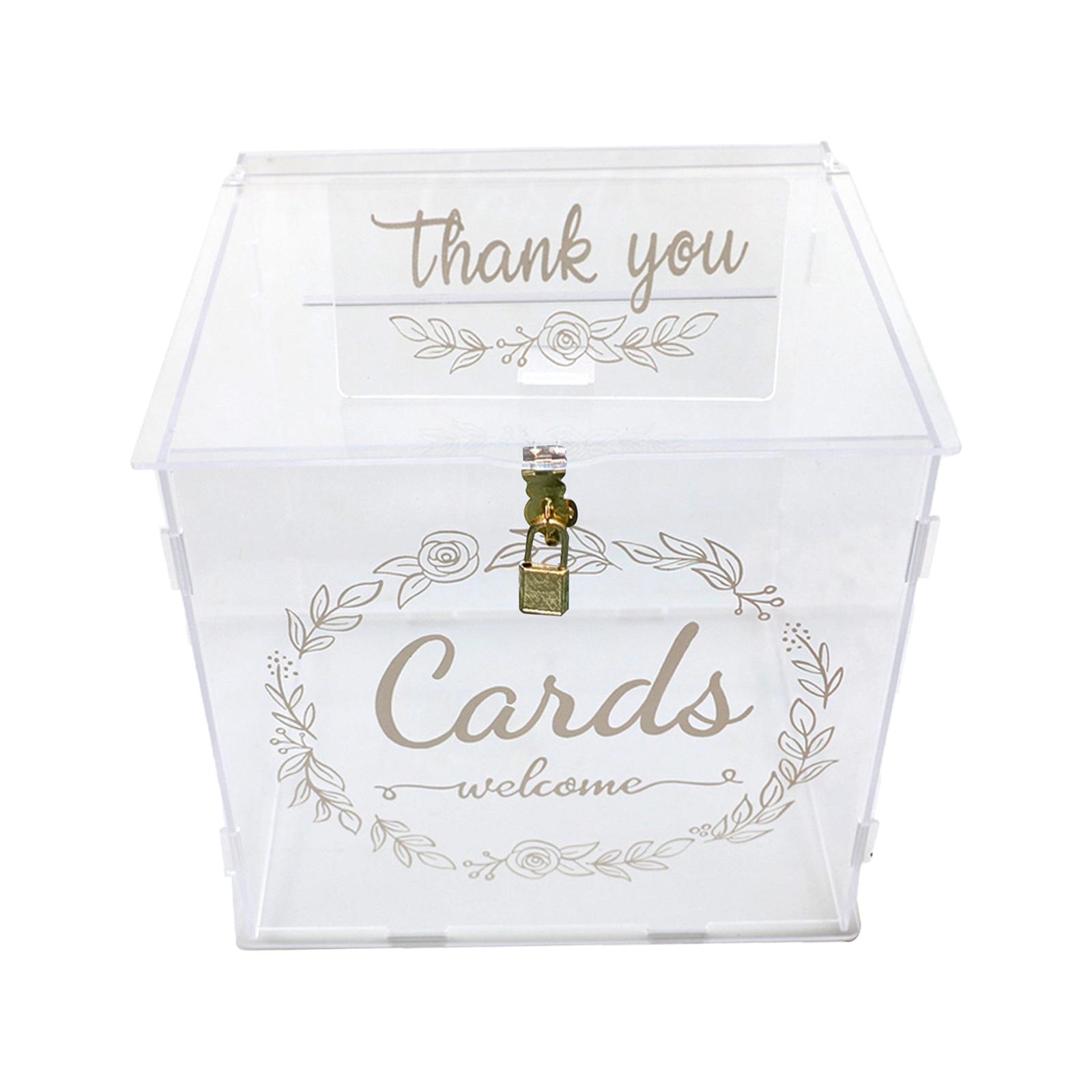 Wedding Card Box - Hochzeitskarten-Box 10,04x8,46x9,84 Zoll Kartensammlung für Abschlussfeiern,