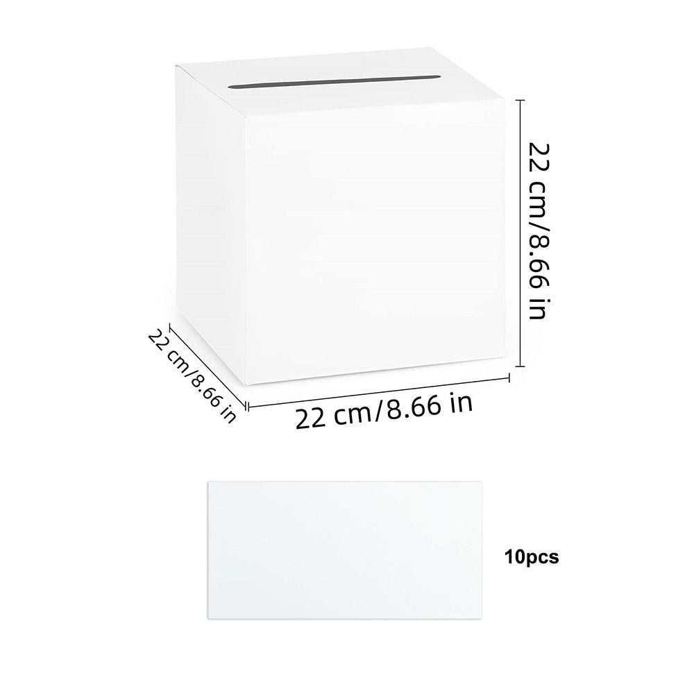 Wedding Card Box - Weiße Schwarze Hochzeitskarten-Box Karton Segenswünsche Abstimmungskarten-Box