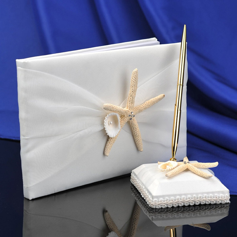 Wedding Supply Wholesale - Großhandel Zwei Hochzeitsset Sea Star Gästebuch