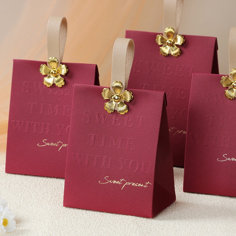 Wedding Supply Wholesale - 20/50 Stück Premium Weinrote Geschenkboxen Hochzeit