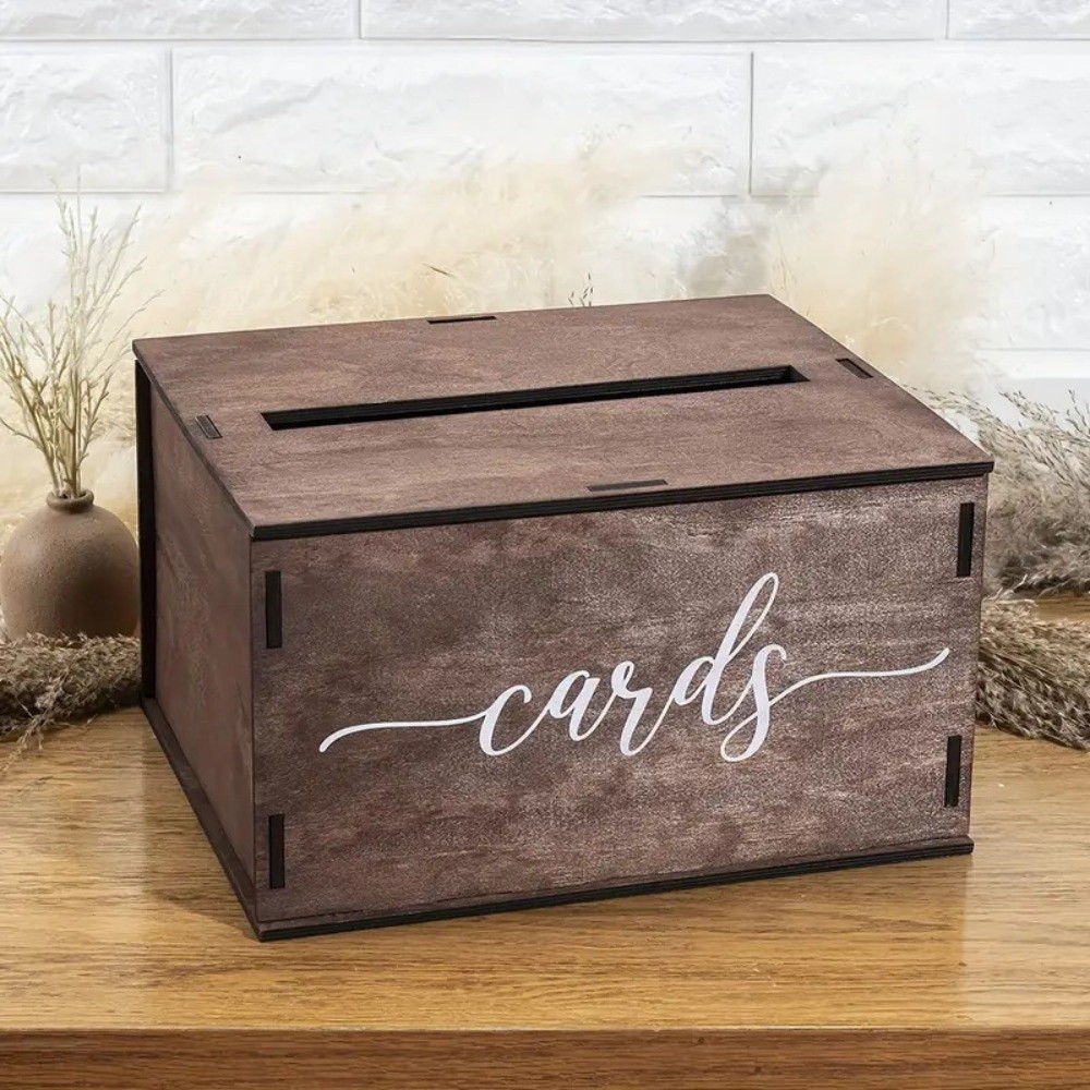 Neue Holz-Hochzeitskarten-Box  – Wedding Card Box Bewertung und Preis