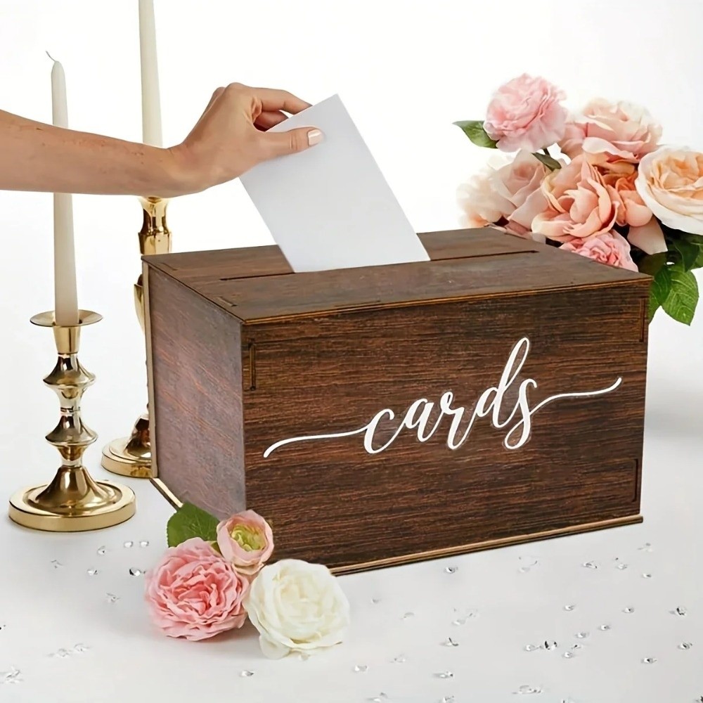 Neue Holz-Hochzeitskarten-Box  – Wedding Card Box Bewertung und Preis