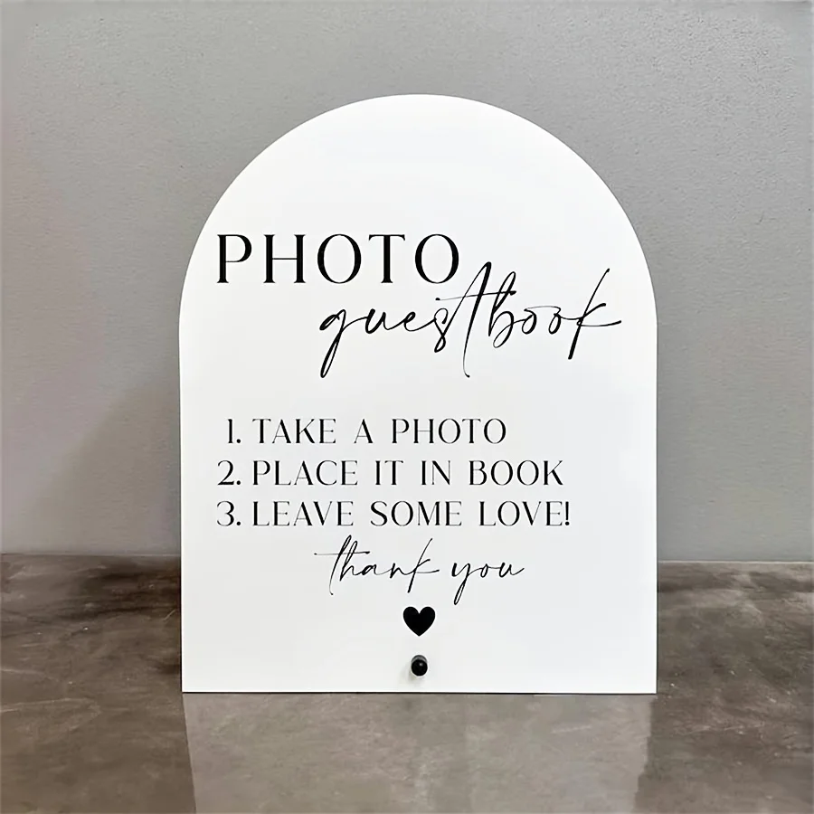 Elegantes Acryl-Gästebuchschil – Personalized Guest Book Bewertung und Preis