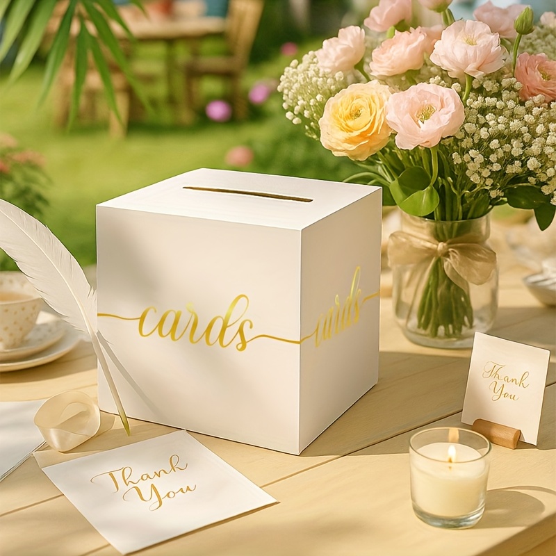 4 weiße Hochzeitskarten mit Go – Wedding Card Box Bewertung und Preis